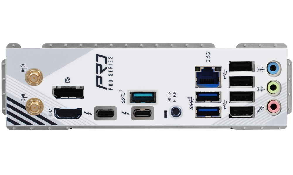 ASRock Z890 Pro RS WiFi White / Intel Z890 / LGA1851 / 4x DDR5 / 4x M.2 / HDMI / DP / 2x Thunderbolt 4 / WiFi / ATX